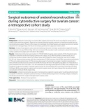 Surgical outcomes of ureteral reconstruction during cytoreductive surgery for ovarian cancer: A retrospective cohort study