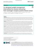 Co-designed weight management intervention for women recovering from oestrogen-receptor positive breast cancer