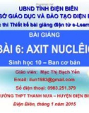 Bài giảng Bài 6: Axit nuclêic