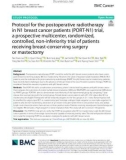 Protocol for the postoperative radiotherapy in N1 breast cancer patients (PORT-N1) trial, a prospective multicenter, randomized, controlled, non-inferiority trial of patients receiving breast-conserving surgery or mastectomy