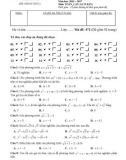 Đề kiểm tra 15 phút lần 3 môn Toán lớp 10 năm 2016-2017 - THPT Hàm Thuận Bắc - Mã đề 472