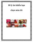 10 lý do khiến bạn chọn màu đỏ