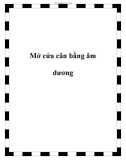 Mở cửa cân bằng âm dương