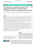 The expression characteristics and clinical significance of ACP6, a potential target of nitidine chloride, in hepatocellular carcinoma