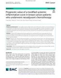 Prognostic value of a modified systemic inflammation score in breast cancer patients who underwent neoadjuvant chemotherapy