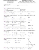 Đề kiểm tra cuối học kì 1 môn Toán lớp 10 năm 2021-2022 có đáp án - Trường THPT Đoàn Thị Điểm