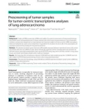 Prescreening of tumor samples for tumor-centric transcriptome analyses of lung adenocarcinoma