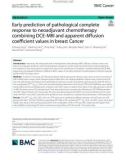 Early prediction of pathological complete response to neoadjuvant chemotherapy combining DCE-MRI and apparent diffusion coefficient values in breast Cancer