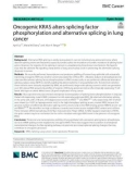 Oncogenic KRAS alters splicing factor phosphorylation and alternative splicing in lung cancer