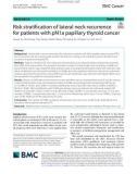 Risk stratification of lateral neck recurrence for patients with pN1a papillary thyroid cancer