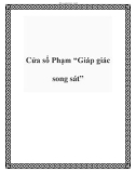 Cửa sổ Phạm 'Giáp giác song sát'