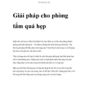 Giải pháp cho phòng tắm quá hẹp