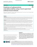 Prediction of radiosensitivity and radiocurability using a novel supervised artificial neural network