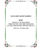 Sáng kiến kinh nghiệm THPT: Tham gia các hoạt động thiện nguyện – sân chơi lành mạnh của học sinh trường THPT Quỳnh Lưu 4