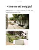 Vườn cho nhà trong phố