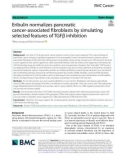 Eribulin normalizes pancreatic cancer-associated fibroblasts by simulating selected features of TGFβ inhibition