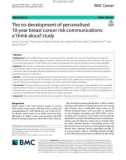 The co-development of personalised 10-year breast cancer risk communications: A ‘think-aloud' study