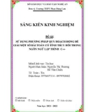 Sáng kiến kinh nghiệm THPT: Sử dụng phương pháp quy hoạch động để giải một số bài toán có tính truy hồi trong ngôn ngữ lập trình C++