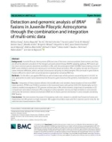 Detection and genomic analysis of BRAF fusions in Juvenile Pilocytic Astrocytoma through the combination and integration of multi-omic data