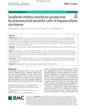 Sorafenib inhibits interferon production by plasmacytoid dendritic cells in hepatocellular carcinoma