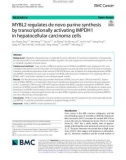 MYBL2 regulates de novo purine synthesis by transcriptionally activating IMPDH1 in hepatocellular carcinoma cells