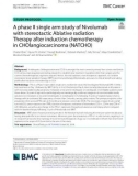 A phase II single arm study of Nivolumab with stereotactic Ablative radiation Therapy after induction chemotherapy in CHOlangiocarcinoma (NATCHO)