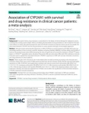 Association of CYP24A1 with survival and drug resistance in clinical cancer patients: A meta-analysis