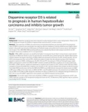 Dopamine receptor D3 is related to prognosis in human hepatocellular carcinoma and inhibits tumor growth