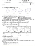 Đề kiểm tra 1 tiết Hình học chương 1 lớp 12 năm 2019-2020 - THPT Nguyễn Bỉnh Khiêm