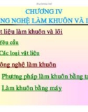 Bài giảng công nghệ đúc - Chương 4