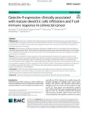 Galectin-9 expression clinically associated with mature dendritic cells infiltration and T cell immune response in colorectal cancer