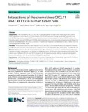 Interactions of the chemokines CXCL11 and CXCL12 in human tumor cells