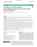 The efficacy of small molecule anti-angiogenic drugs in previously treated Thymic carcinoma