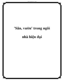 'Sân, vườn' trong ngôi nhà hiện đại