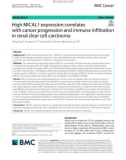 High MICAL1 expression correlates with cancer progression and immune infiltration in renal clear cell carcinoma