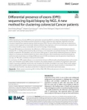 Differential presence of exons (DPE): Sequencing liquid biopsy by NGS. A new method for clustering colorectal Cancer patients