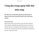 Cùng tân trang ngoại thất đẹp đón mùa sang