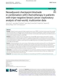 Neoadjuvant checkpoint blockade in combination with Chemotherapy in patients with tripe-negative breast cancer: Exploratory analysis of real-world, multicenter data