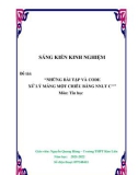 Sáng kiến kinh nghiệm THPT: Những bài tập và code xử lý mảng một chiều bằng ngôn ngữ lập trình C++