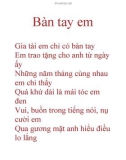 Bài thơ Bàn tay em 