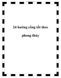 24 hướng cổng tốt theo phong thủy