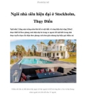 Ngôi nhà siêu hiện đại ở Stockholm, Thụy Điển