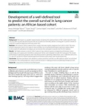 Development of a well-defined tool to predict the overall survival in lung cancer patients: An African based cohort