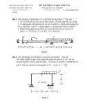 Đề thi môn cơ học kết cấu 1 - Trường đại học Thủy Lợi - Đề số 47