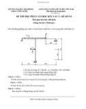Đề thi học phần cơ học kết cấu 2 - Dùng cho hệ chính quy