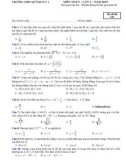 Đề thi KSCL THPT Quốc gia lần 1 môn Toán 12 năm 2018-2019 có đáp án - Trường THPT Quỳnh Lưu 1