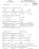 Đề kiểm tra giữa HK2 môn Toán 10 năm 2019-2020 có đáp án - Trường THPT Yên Phong số 1