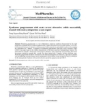 Pyoderma gangrenosum with acute severe ulcerative colitis successfully treated with oral cyclosporine: A case report