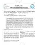 Effects of sodium fluoride – potassium oxalate on blood lipid profile results and lipid stability when using this anticoagulant