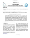 Association between sleep quality and internet addiction in high school students